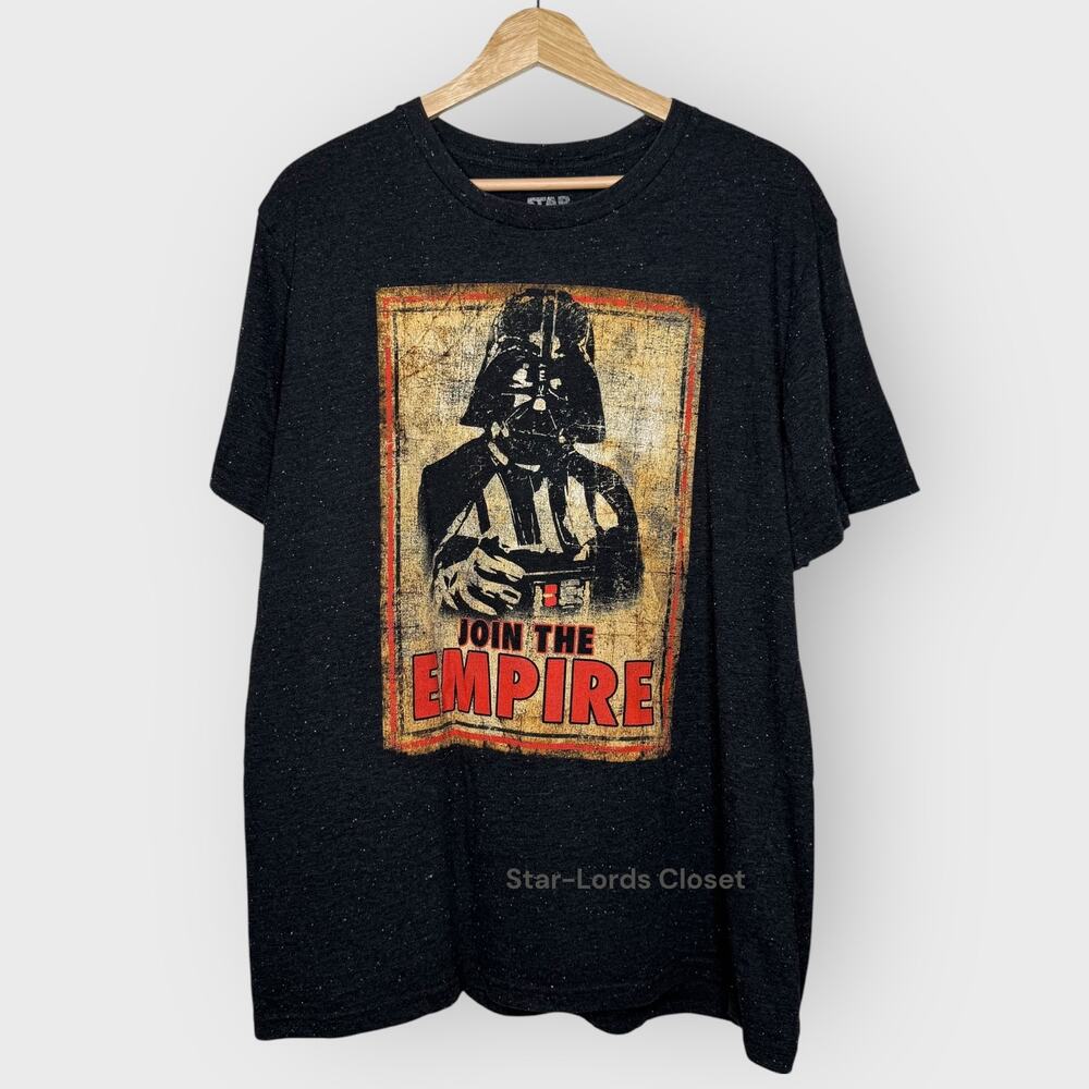 Darth Vader Join Empire T-Shirt XL Grey Speck | Star Wars Graphic Tee Sith Core